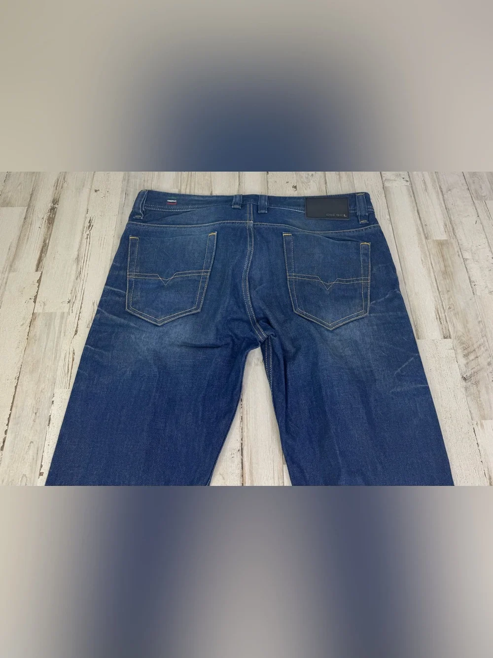 Diesel Viker Mens Jeans 32x30 (34x30) Straight Blue Denim Wash 00819